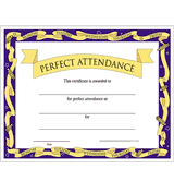 Perfect Attendance Certificates