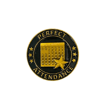 Perfect Attendance Lapel Pin - Click to enlarge