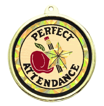 Perfect Attendance Medal - Click to enlarge