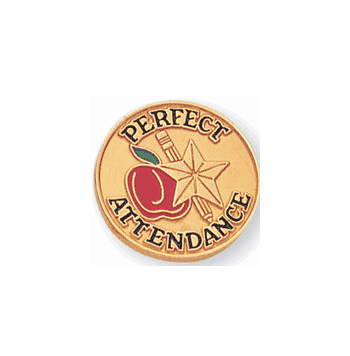 Perfect Attendance Pin (BR Series) - Click to enlarge