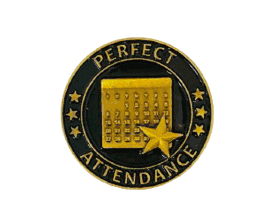 Perfect Attendance Pins