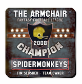 Personalized Fantasy Football Champion Coaster Set