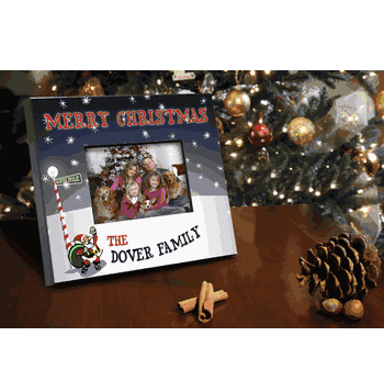 Personalized Santa Holiday Picture Frame - Click to enlarge