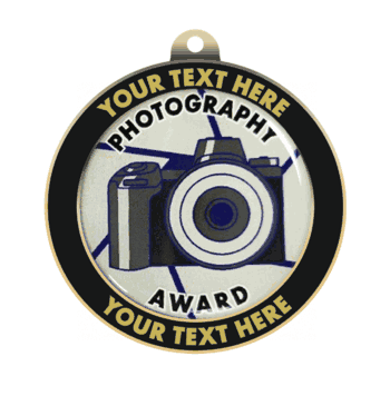 Photography Insert Medal with Personalized Rim - Click to enlarge