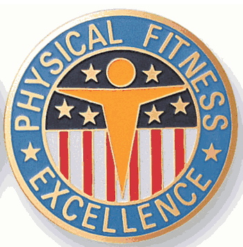 Physical Fitness Medal Insert (Etched) - Click to enlarge