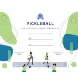 Pickleball Award Free Template - Women's Doubles