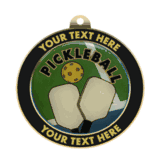 Pickleball Insert Medal with Personalized Rim
