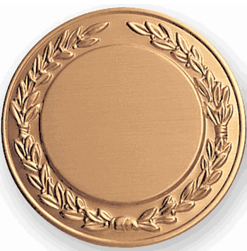 Plain Wreath For Engraving Litho Medal Insert - Click to enlarge