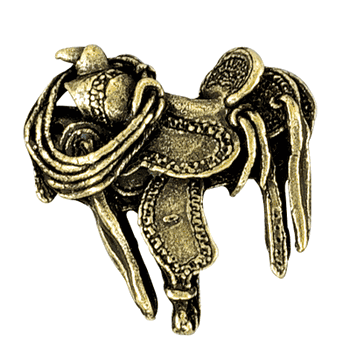 PM Series Lapel Pins - Cowboy Saddle - Click to enlarge