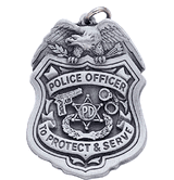 Police Officer Pewter Key Chains