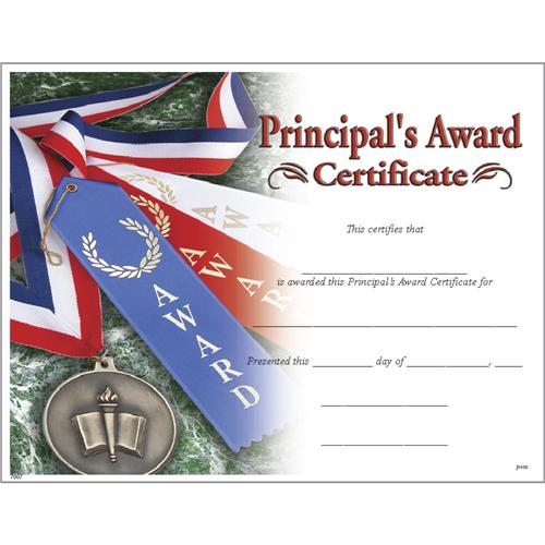 Colorful Principal’s Certificates from TrophyCentral