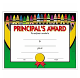 Principal's Award Certificates