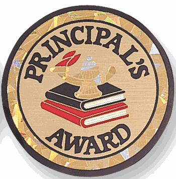 Principal's Award Mylar Decal Medal Insert - Click to enlarge