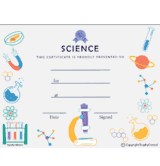 Printed Science Award Free Template (Free!)