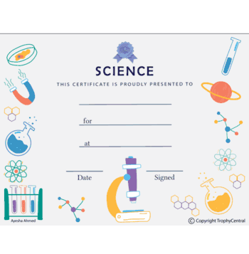 Printed Science Award Free Template (Free!) - Click to enlarge