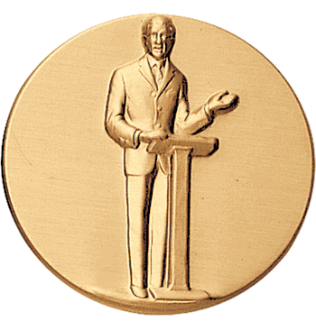 Public Speaker Modern Litho Medal Insert - Click to enlarge