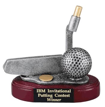 Putter & Golf Ball Trophy - Click to enlarge