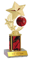 Spinner Trophy with Column - Basketball