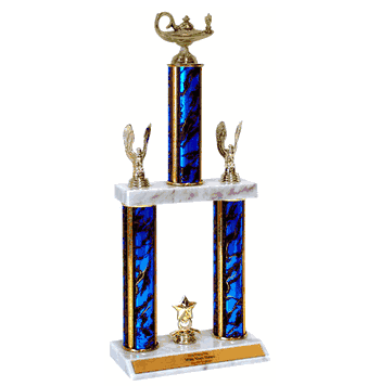 Quick-Ship Champions Line 3-Column Trophies - Academic Figure - Click to enlarge