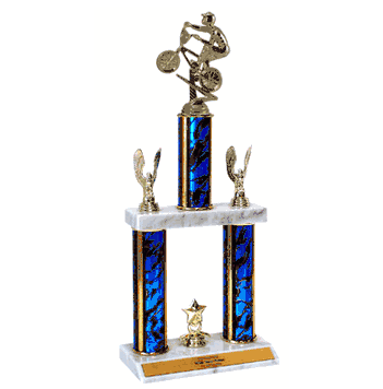 Quick-Ship Champions Line 3-Column Trophies - BMX - Click to enlarge