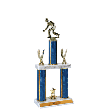 Quick-Ship Champions Line 3-Column Trophies - Bocce Ball Figure - Click to enlarge