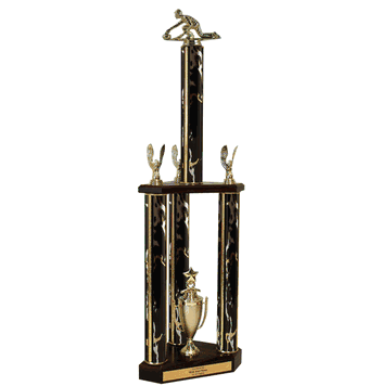 Quick-Ship Champions Line 3-Column Trophies - Curling - Click to enlarge
