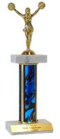 Double Platform Trophies in 3 Sizes- Cheerleader High Five