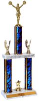 Quick-Ship Two-Tier Trophies with Cheerleading Figure