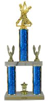 Quick-Ship Two-Tier Awards with Gold Dancers Figure