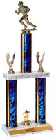 Quick-Ship Two-Tier Trophies with Football Figure