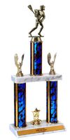 Quick-Ship Two-Tier Trophies with Lacrosse Figure