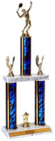 Quick-Ship Two-Tier Trophies with Tennis Figure