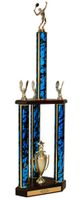 Quick-Ship Two-Tier 3-Column Trophies - Tennis