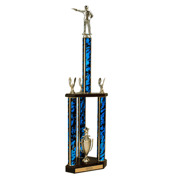 Quick-Ship Two-Tier 3-Column Trophies - Marksman - Click to enlarge