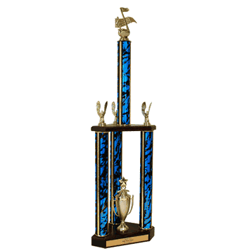 Quick-Ship Two-Tier 3-Column Trophies - Music - Click to enlarge