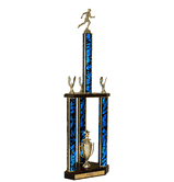 Quick-Ship Two-Tier 3-Column Trophies - Track