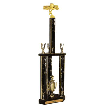 Quick-Ship Two-Tier 3-Column Trophies - Vintage Pick-up - Click to enlarge