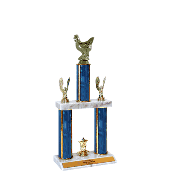 Quick-Ship Two-Tier Trophies - Chicken - Click to enlarge