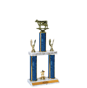 Quick-Ship Two-Tier Trophies - Cow - Click to enlarge