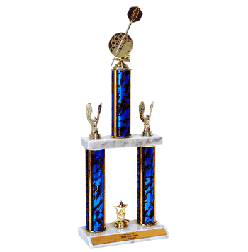 Quick-Ship Two-Tier Trophies - Darts - Click to enlarge