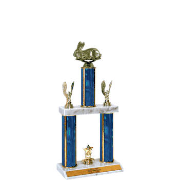 Quick-Ship Two-Tier Trophies - Rabbit - Click to enlarge