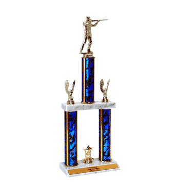 Quick-Ship Two-Tier Trophies - Skeet Shooting - Click to enlarge