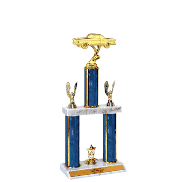 Quick-Ship Two-Tier Trophies with '57 Chevy Figure - Click to enlarge