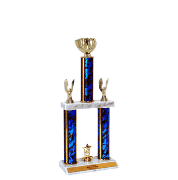 Two Tier Baseball Glove Trophy - Click to enlarge