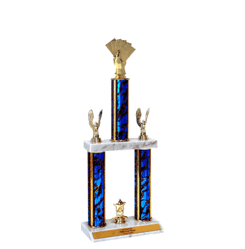 Quick-Ship Two-Tier Trophies with Cards Figure - Click to enlarge