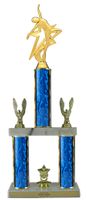 Quick-Ship Two-Tier Trophies with Dance Figure