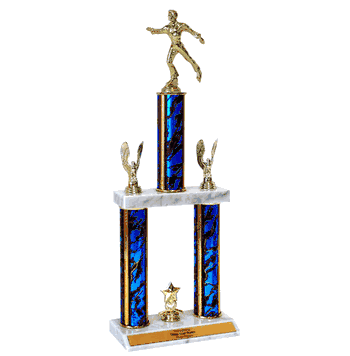 Quick-Ship Two-Tier Trophies with Figure Skating Figure - Click to enlarge