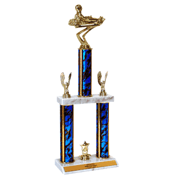 Quick-Ship Two-Tier Trophies with Go Kart Figure - Click to enlarge