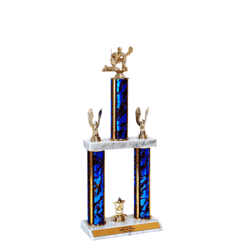 Quick-Ship Two-Tier Trophies with Goalie Figure - Click to enlarge