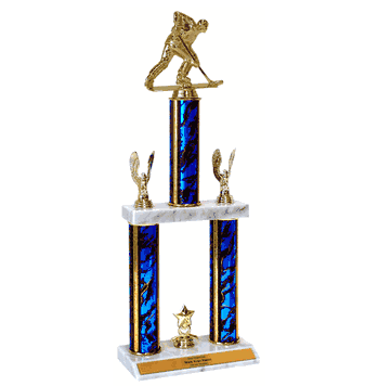 Quick-Ship Two-Tier Trophies with Roller Hockey Figure - Click to enlarge